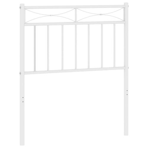 Sengegavl 75 cm metal hvid