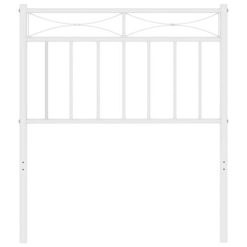 Sengegavl 75 cm metal hvid