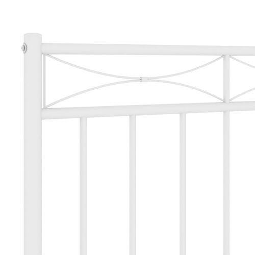 Sengegavl 75 cm metal hvid
