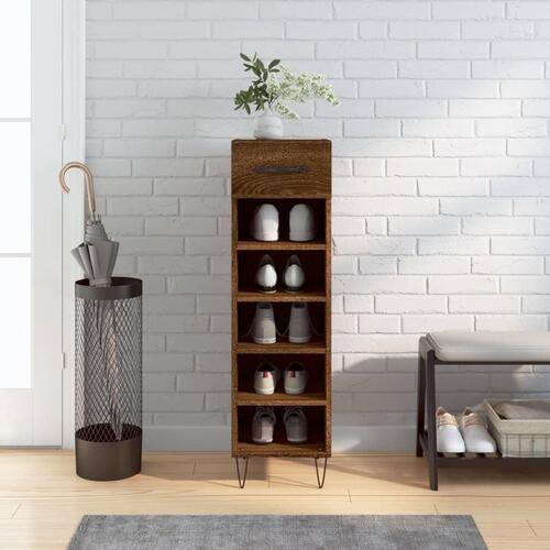 Skoreol 30x35x105 cm konstrueret træ brun egetræsfarve