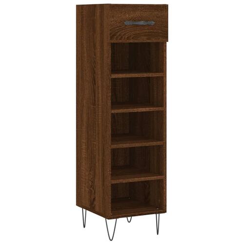 Skoreol 30x35x105 cm konstrueret træ brun egetræsfarve