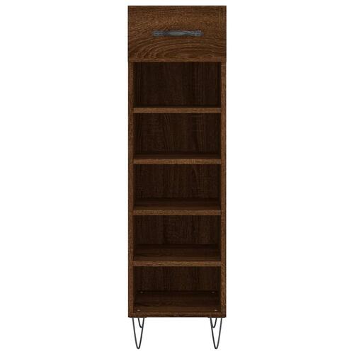 Skoreol 30x35x105 cm konstrueret træ brun egetræsfarve
