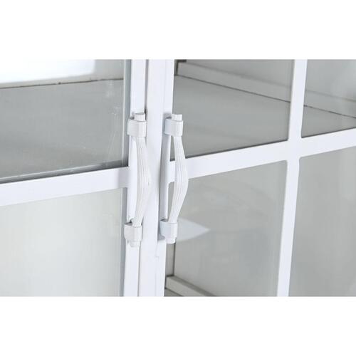 Hylder Hvid Sort Metal Mangotræ 170 x 45 x 200 cm