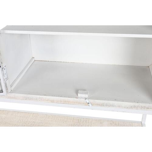 Hylder Hvid Sort Metal Mangotræ 170 x 45 x 200 cm