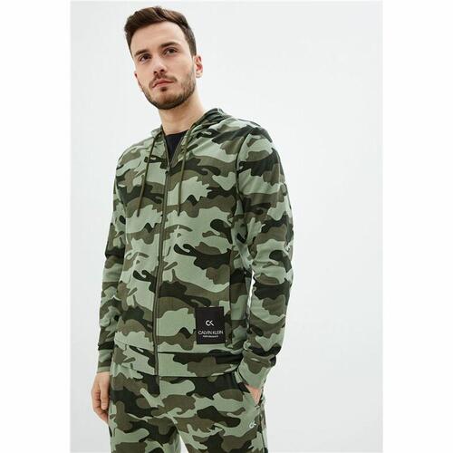 Sportsjakke til Mænd Calvin Klein Full Zip Grøn S