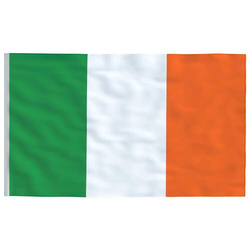 Irland flag og flagstang 5,55 m aluminium