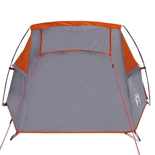2-personers campingtelt vandafvisende grå og orange