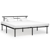 Sengestel 180x200 cm metal sort