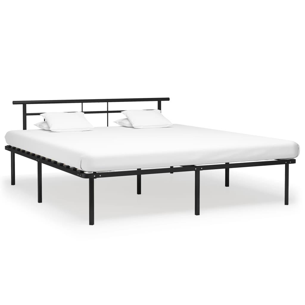 Sengestel 180x200 cm metal sort