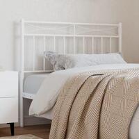 Sengegavl 107 cm metal hvid