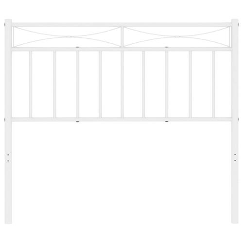 Sengegavl 107 cm metal hvid
