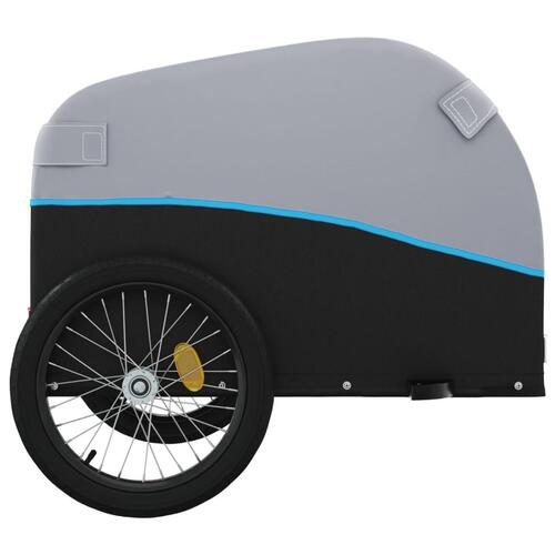 Cykelanhænger 45 kg jern sort og blå