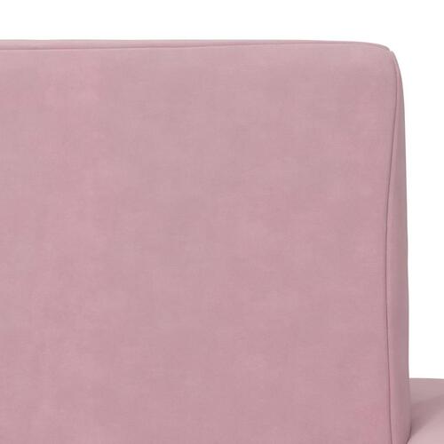 2-personers sofa til børn blødt plys pink
