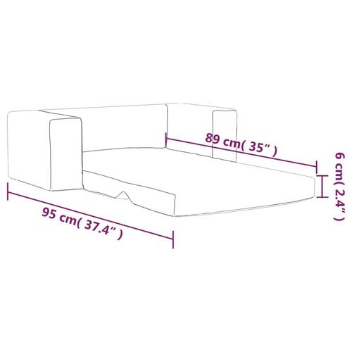 2-personers sofa til børn blødt plys pink