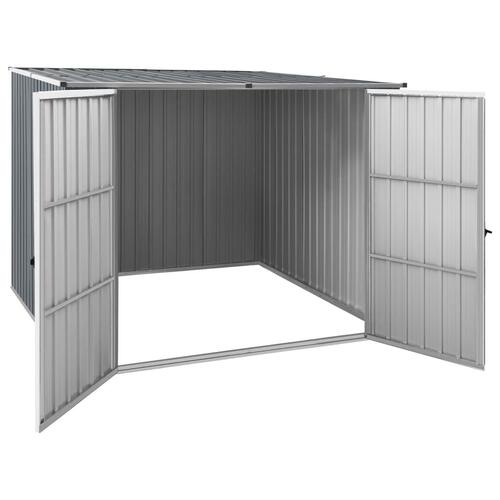 Haveskur 195x198x159 cm galvaniseret stål grå