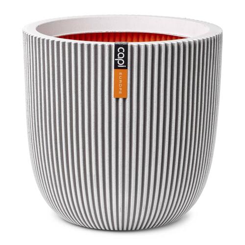 Capi plantekrukke Groove 35x34 cm elfenbensfarvet