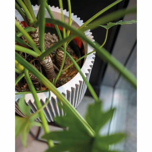Capi plantekrukke Groove 35x34 cm elfenbensfarvet