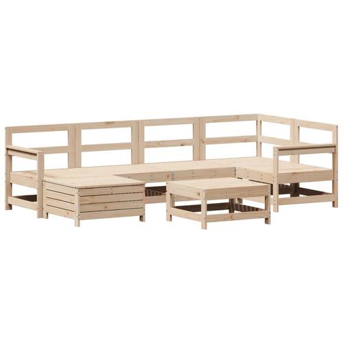 Sofasæt til haven 7 dele massivt fyrretræ