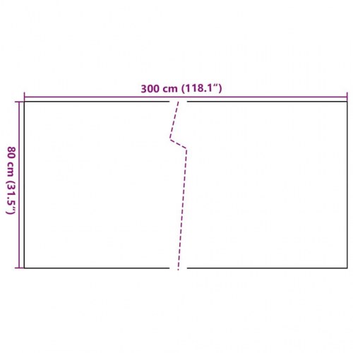 Altanafskærmning 300 × 80 cm i polyrattan - antracitgrå