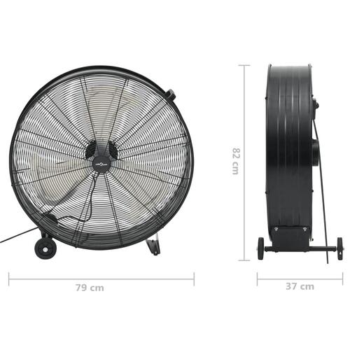Industriel ventilator 77 cm 187,7 W sort