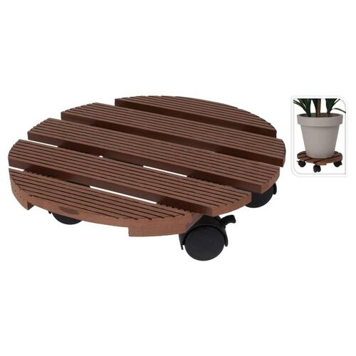 ProGarden plantevogn 29 cm rund brun