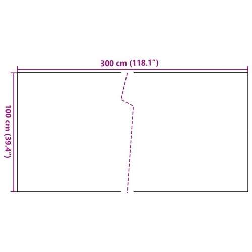 Altanafskærmning 300×100 cm i polyrattan - antracitgrå