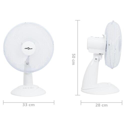 Bordventilator 30 cm 3 hastigheder 40W hvid