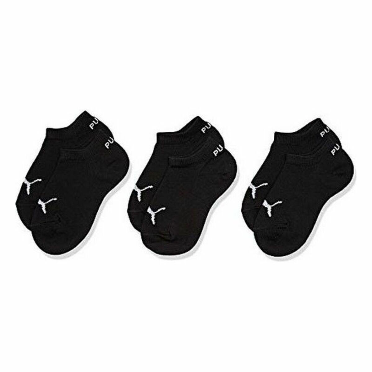 Sport ankelstrømper Puma Kids Quarter CDT 3 par Sort 23-26