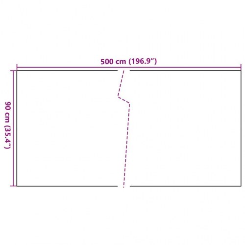 Altanafskærmning 500 × 90 cm i polyrattan - antracitgrå