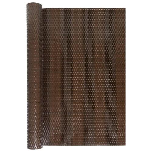 Altanafskærmning 500x80 cm polyrattan brun og sort