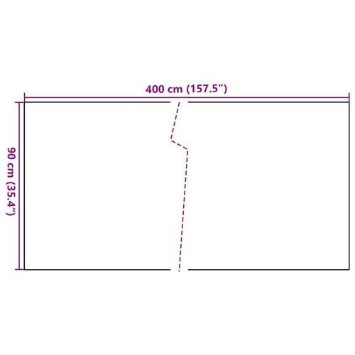 Altanafskærmning 400x90 cm polyrattan brun og sort