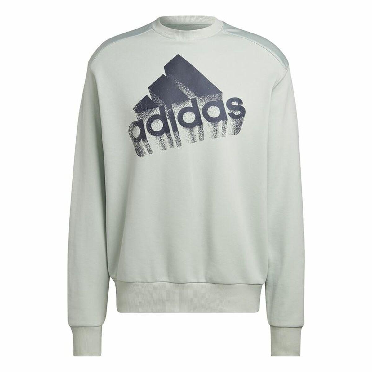 Unisex Sweaters uden Hætte Adidas Essentials Brand Love Turkisblå M