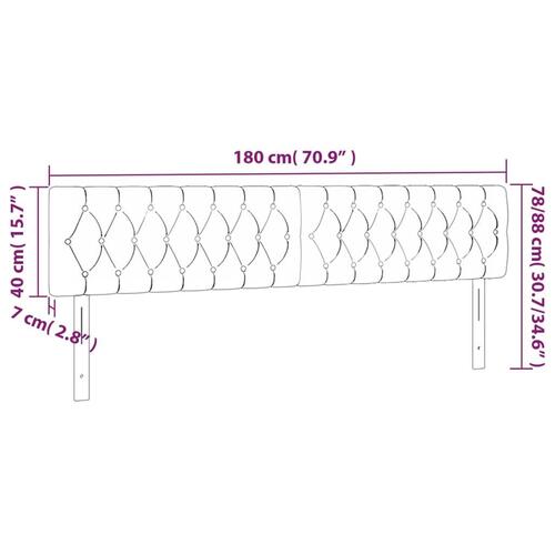 Sengegavle 2 stk. 90x7x78/88 cm stof sort