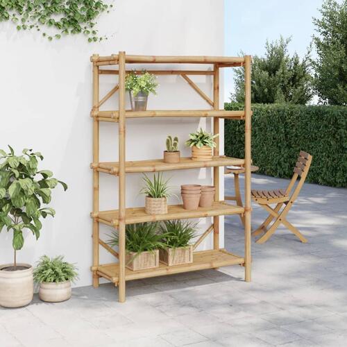 Reol med 5 hylder 100x40x150 cm bambus