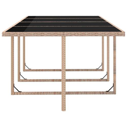Udendørs spisebordssæt 13 dele med hynder polyrattan beige