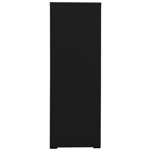 Arkivskab 90x46x134 cm stål sort