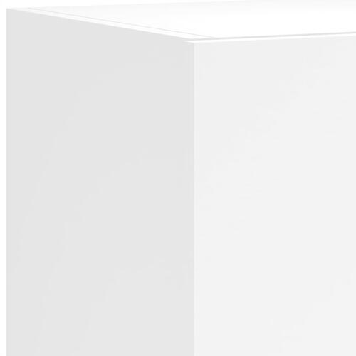 Væghængt tv-bord med LED-lys 80x35x31 cm hvid