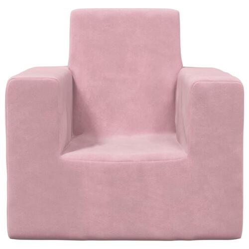 Sofa til børn blødt plys pink