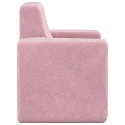 Sofa til børn blødt plys pink