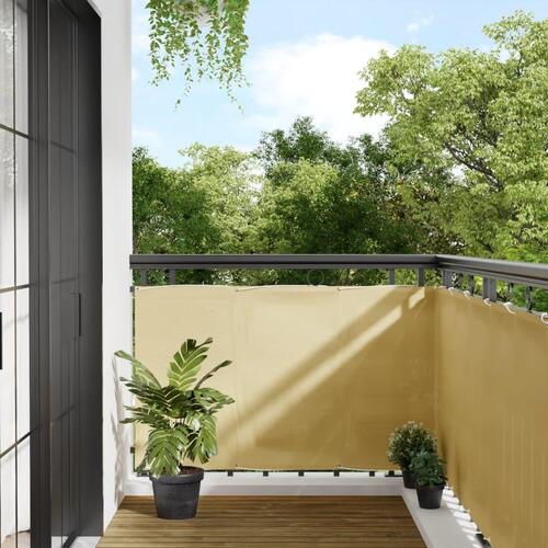 Altanafskærmning 90x300 cm 100 % polyester sandfarvet