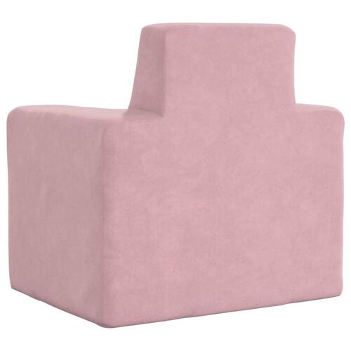 Sofa til børn blødt plys pink