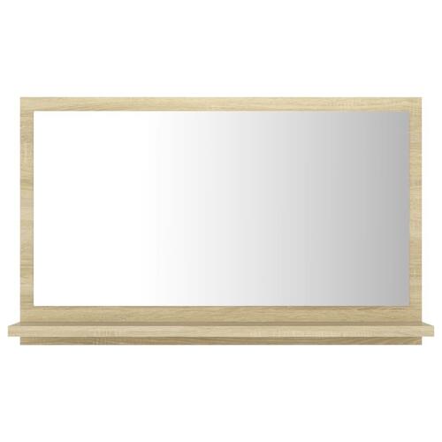 Badeværelsesspejl 60x10,5x37 cm konstrueret træ sonoma-eg
