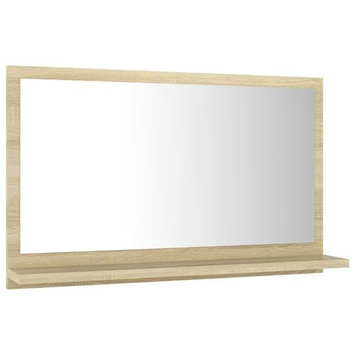 Badeværelsesspejl 60x10,5x37 cm konstrueret træ sonoma-eg
