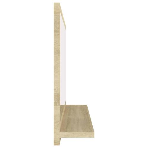 Badeværelsesspejl 60x10,5x37 cm konstrueret træ sonoma-eg