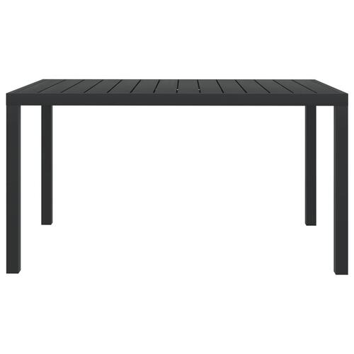 Havebord WPC aluminium 150 x 90 x 74 cm sort
