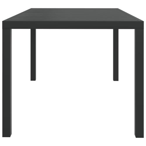 Havebord WPC aluminium 150 x 90 x 74 cm sort