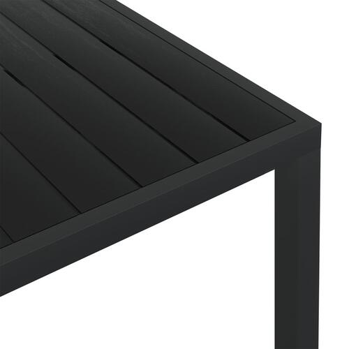 Havebord WPC aluminium 150 x 90 x 74 cm sort