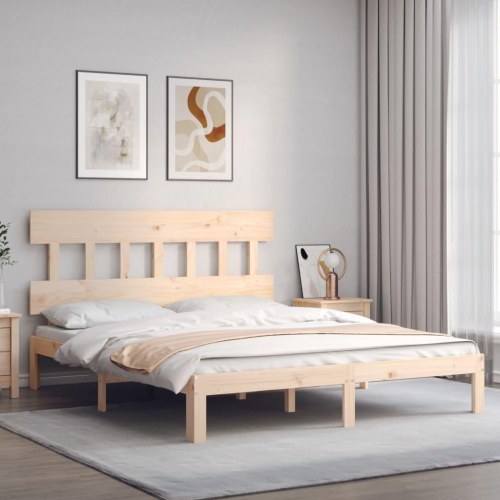 Sengeramme 160 x 200 cm uden madras i massivt fyrretræ