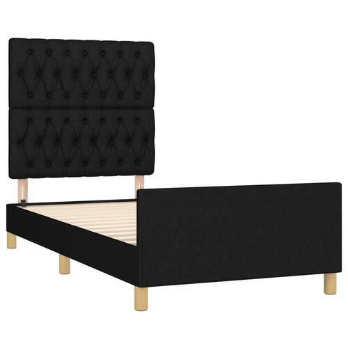 Sengeramme uden madras 90x200 cm stof sort