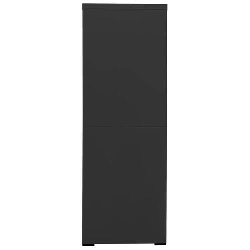 Arkivskab 90x46x134 cm stål antracitgrå